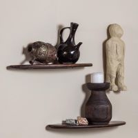 Woood Layer wandplanken set van 2 - walnoot