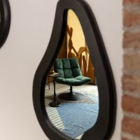 Dutchbone Aren spiegel - zwart hout L