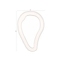 Dutchbone Aren spiegel - zwart hout L