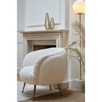 Light & Living Medina vloerlamp - antiek brons/glas mat wit