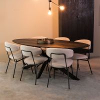 Label51 James eetkamertafel ovaal 210 cm mangohout