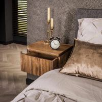 Fraaai Sedona nachtkastje set van 2 wave L+R afgerond - mangohout