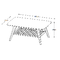 Nordic Home Kiran salontafel 70x110 cm