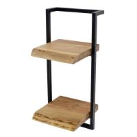 Fraaai Woody metaal wandplank 30x65 cm