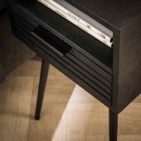 Mariah nachtkastje 1L mangohout zwart van het woonmerk Fraaai