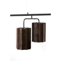 Light & Living Edisa hanglamp 6L - velvet donker bruin