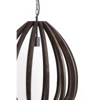 Light & Living Barsia hanglamp Ø50x54 cm hout - donkerbruin