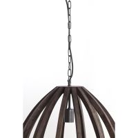 Light & Living Barsia hanglamp Ø50x54 cm hout - donkerbruin