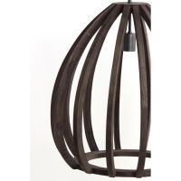 Light & Living Barsia hanglamp Ø50x54 cm hout - donkerbruin