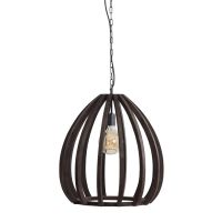 Light & Living Barsia hanglamp Ø50x54 cm hout - donkerbruin
