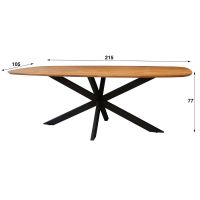 Fraaai Tyler eetkamertafel 215 cm