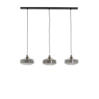 Light & Living Solna hanglamp 3L - antiek brons/smoke glas