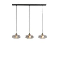 Light & Living Solna hanglamp 3L - antiek brons/smoke glas