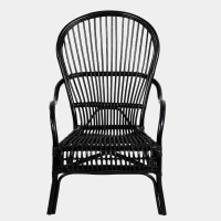 Nonna loungestoel rotan zwart van het woonmerk Les