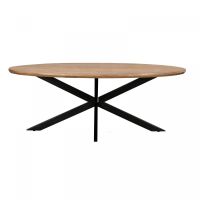 Livingfurn Jesper ovale eettafel - 180 cm - hout - naturel