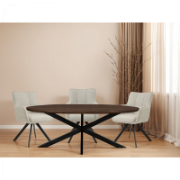 Livingfurn Jesper ovale eettafel - 210 cm - mangohout