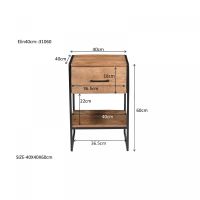 Livingfurn Elin nachtkastje 40 cm mangohout - naturel