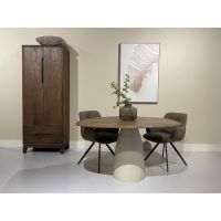 Livingfurn Marron eettafel rond 140cm - bruin