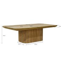 Livingfurn Lausanne eettafel 230 cm - naturel