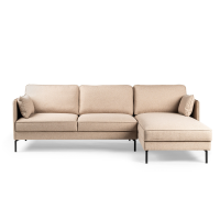 Vurna Danny 3-zitsbank hoekbank rechts stof beige