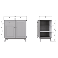 Lily opbergkast grenen 98 cm clay van het woonmerk Woood