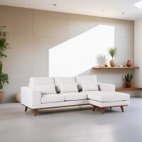 Vurna Melva 3-zitsbank L+R stof - beige
