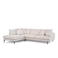 Vurna Christie 3-zits hoekbank links stof - champagne
