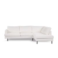 Vurna Trisha 3-zits hoekbank rechts stof - naturel