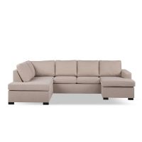 Vurna Eddie 3-zits hoekbank links stof - beige