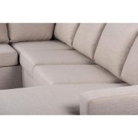 Vurna Eddie 3-zits hoekbank links stof - beige