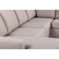 Vurna Eddie 3-zits hoekbank rechts stof - beige