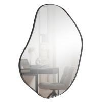 Romee spiegel organisch 100 x 70 cm metaal zwart van het woonmerk Woood