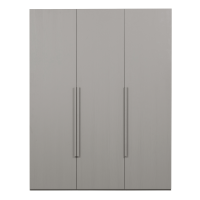 Rens 3-deurs wandkast 165 cm notenhout kiezelgrijs van het woonmerk Woood