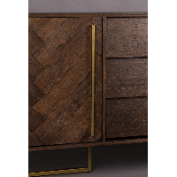 Dutchbone Class dressoir hoog MDF 45x180x80 cm bruin/goud