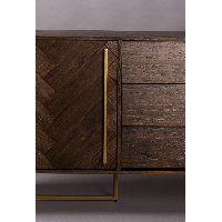 Dutchbone Class dressoir hoog MDF 45x180x80 cm bruin/goud