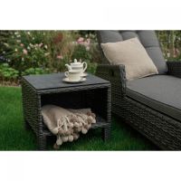 Bijzettafel Soho Forte open 50x50 cm - antraciet