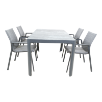 Tuintafel castilla onbonte 160x90 cm - lichtgrijs