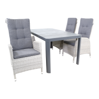 Tuintafel castilla onbonte 160x90 cm - lichtgrijs