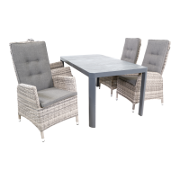 Tuintafel castilla onbonte 160x90 cm - lichtgrijs