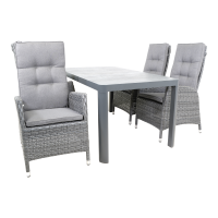 Tuintafel castilla onbonte 160x90 cm - lichtgrijs