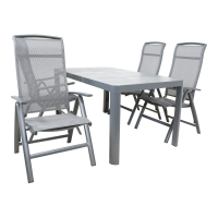 Tuintafel castilla onbonte 160x90 cm - lichtgrijs