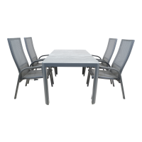 Tuintafel castilla onbonte 160x90 cm - lichtgrijs