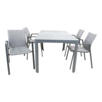 Tuintafel castilla onbonte 160x90 cm - lichtgrijs