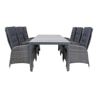 Tuintafel castilla onbonte 220x100 cm - antraciet