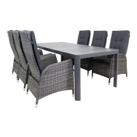 Tuintafel castilla onbonte 220x100 cm - antraciet