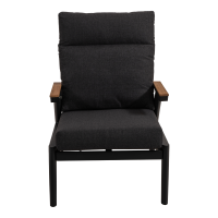 Loungestoel Florence Alu - zwart