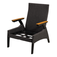 Loungestoel Florence Tessile - zwart