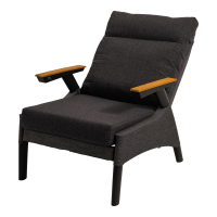 Loungestoel Florence Tessile - zwart