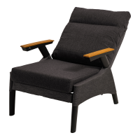 Loungestoel Florence Tessile - zwart