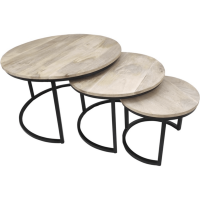 Jayden houten bijzettafel set van 3 van het woonmerk Les